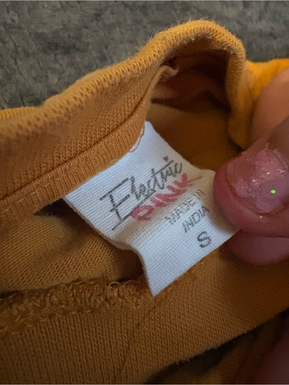 Electric Pink Women's Crop Top in Mustard - Size S
